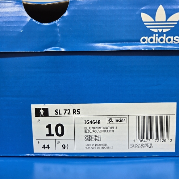 New adidas SL72 RS Blue Bright Red Men's Shoes Size 10 - Picture 9 of 9